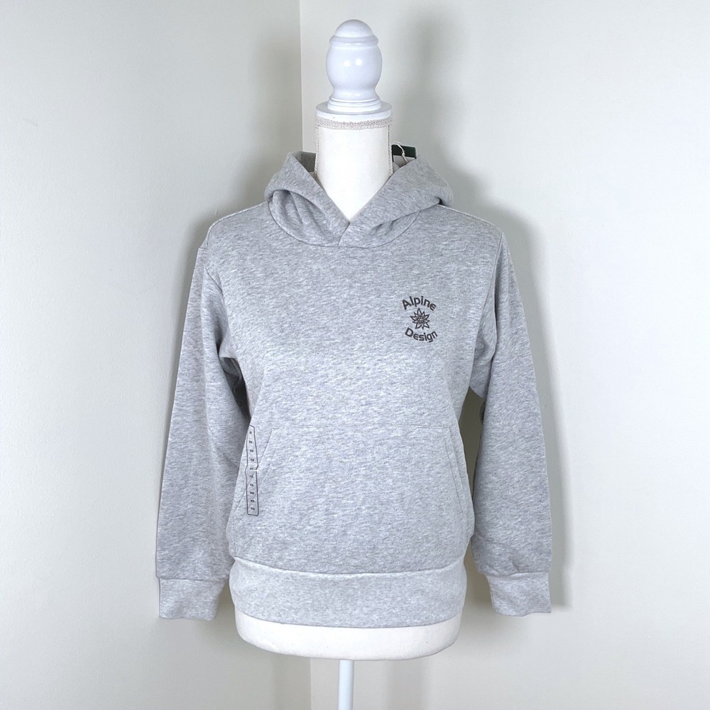 Alpine Design Womens Hike‎ Hoodie XS Gray Heather Pre-Washed Pullover